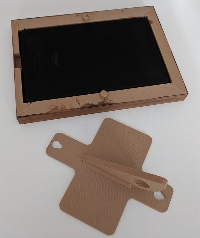 Marco de fotos con apariencia de madera para tableta Amazon Fire de 1.ª generación (2011)