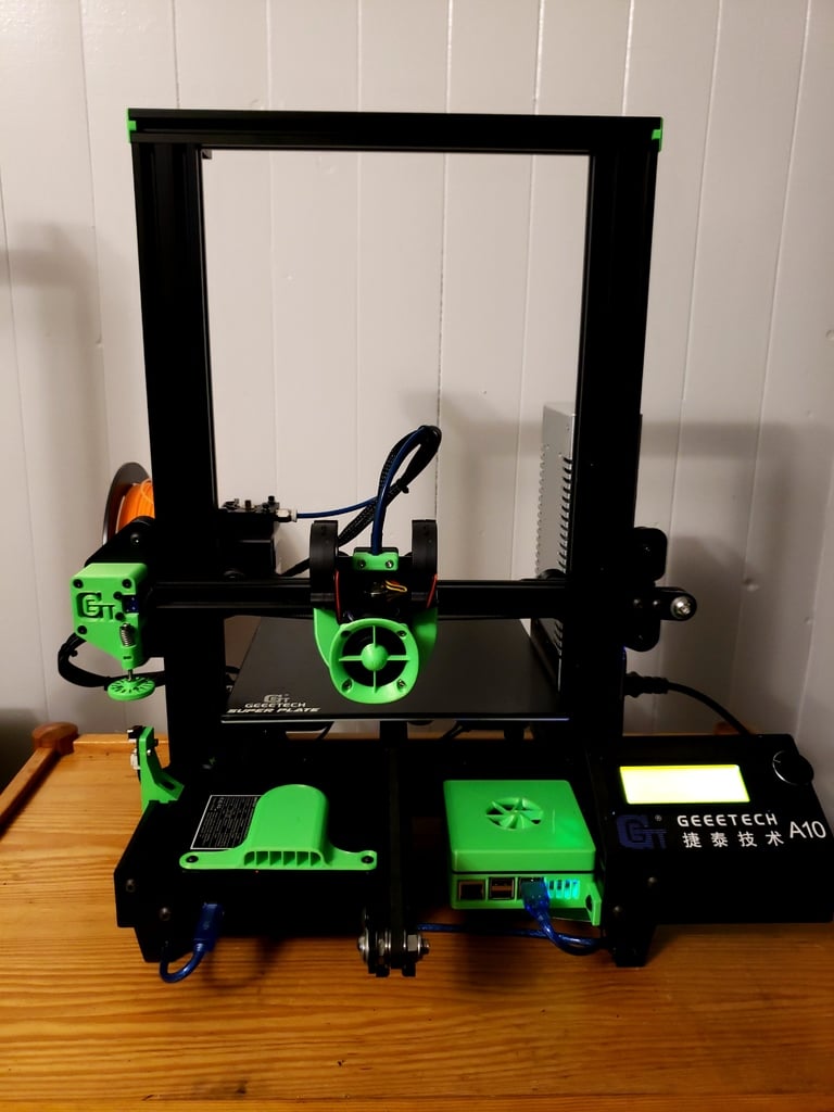 Soporte de actualización para Geeetech A10/A30: Soporte para Hotend E3D V6 y ventilador Dual 5015