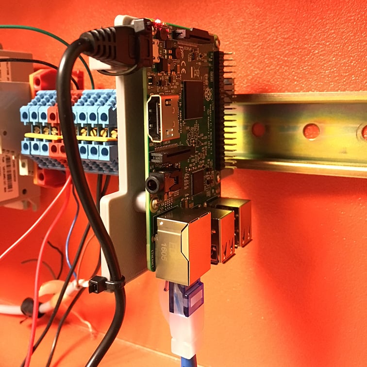 Soporte de carril DIN para Raspberry Pi