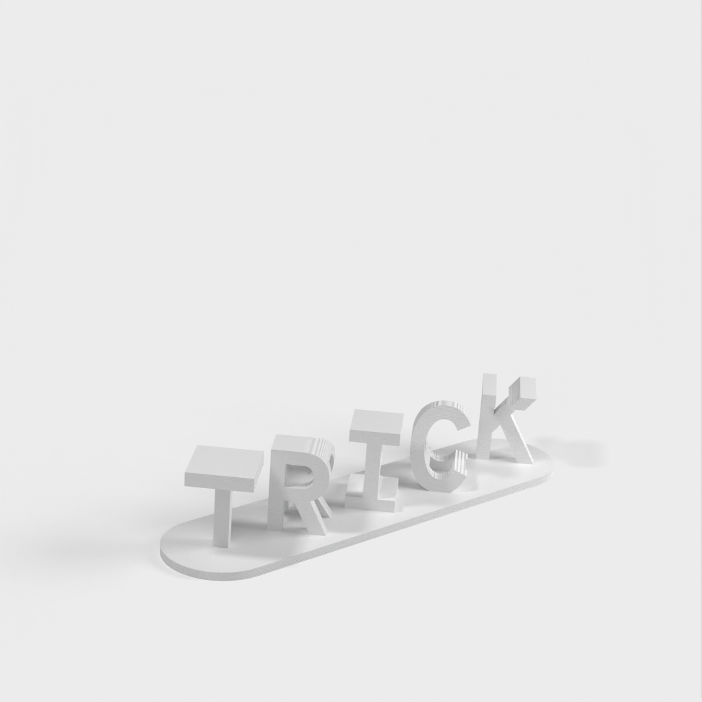 Soporte de exhibición personalizado con ilusión de letras Ambigram 3D
