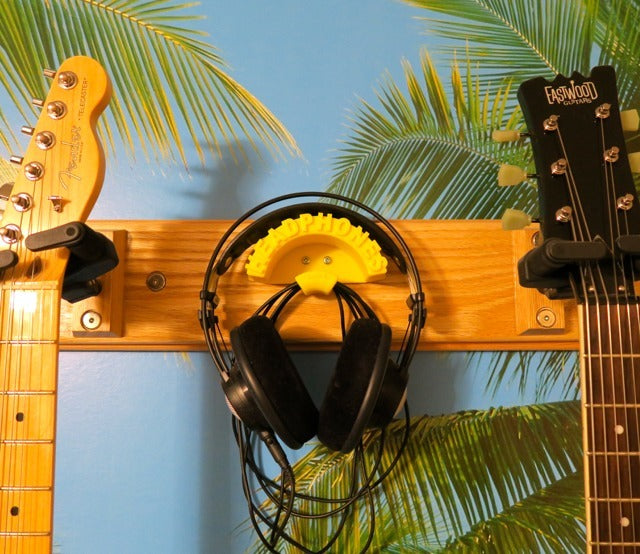 Soporte de pared para auriculares y cables