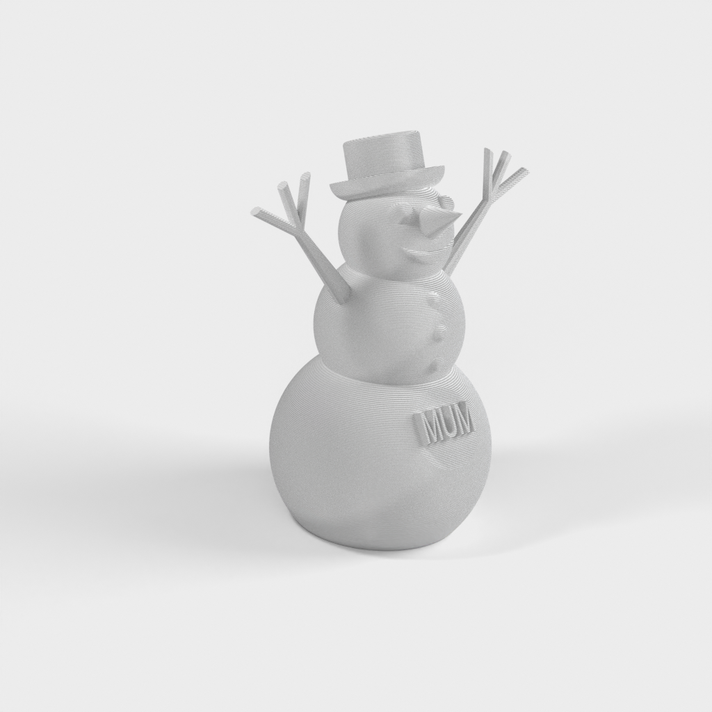 Muñeco de nieve para imprimir sin soportes