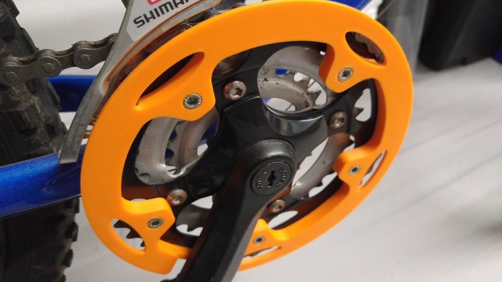 Protector de cadena de bicicleta: 185 mm de diámetro con 5 orificios de montaje