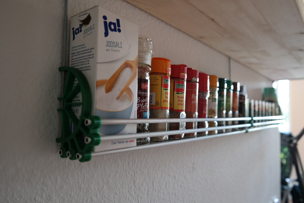 Estante de especias flexible para la cocina