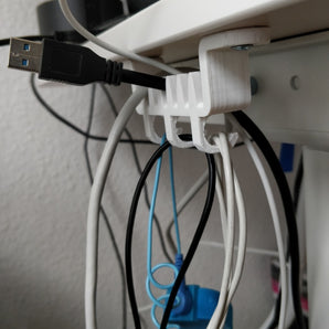 Soporte de cable y suspensión para debajo del escritorio