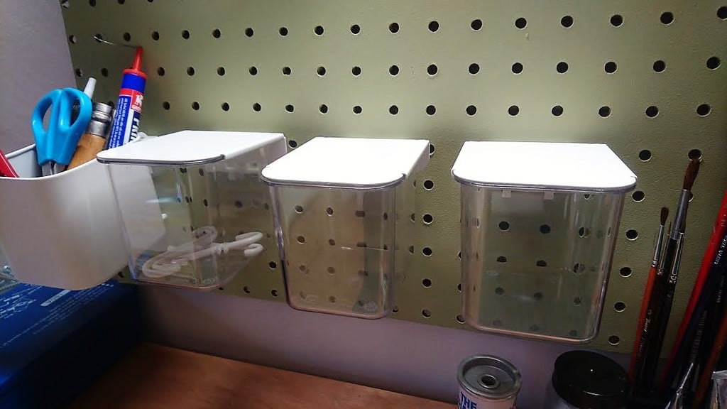 Actualizado Ikea SKÅDIS Caja transparente Adaptador de tablero de clavijas