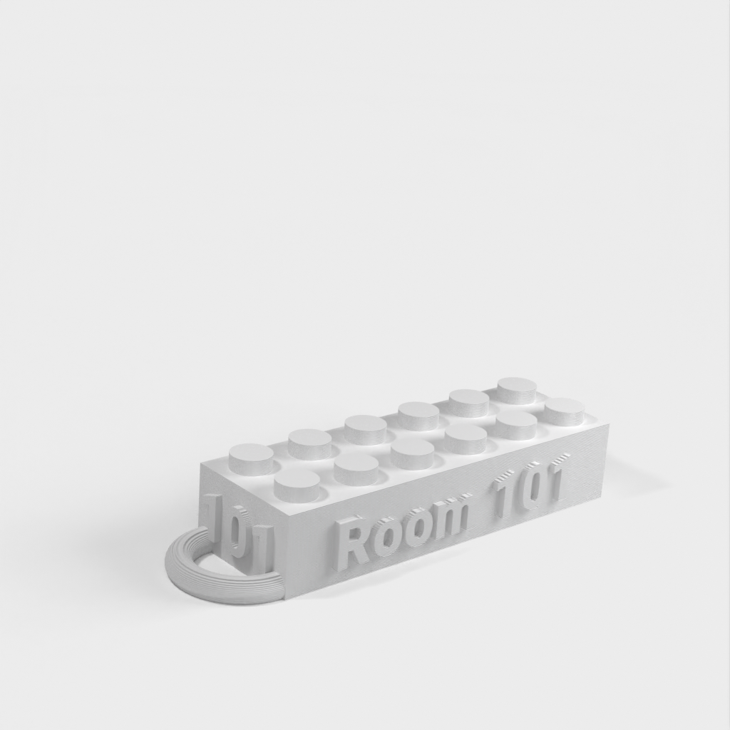 Llavero personalizado con etiqueta de texto compatible con LEGO
