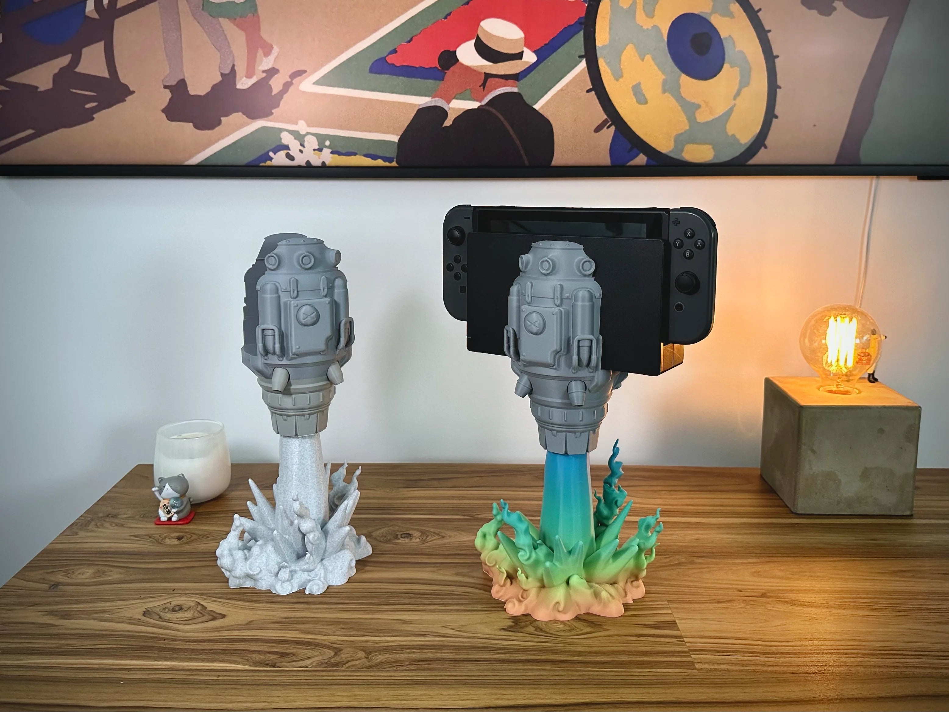 Soporte elegante para cohetes para Nintendo Switch OLED/Clásico