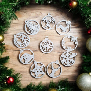 10 uds. adornos decorativos para el árbol de Navidad para colgar