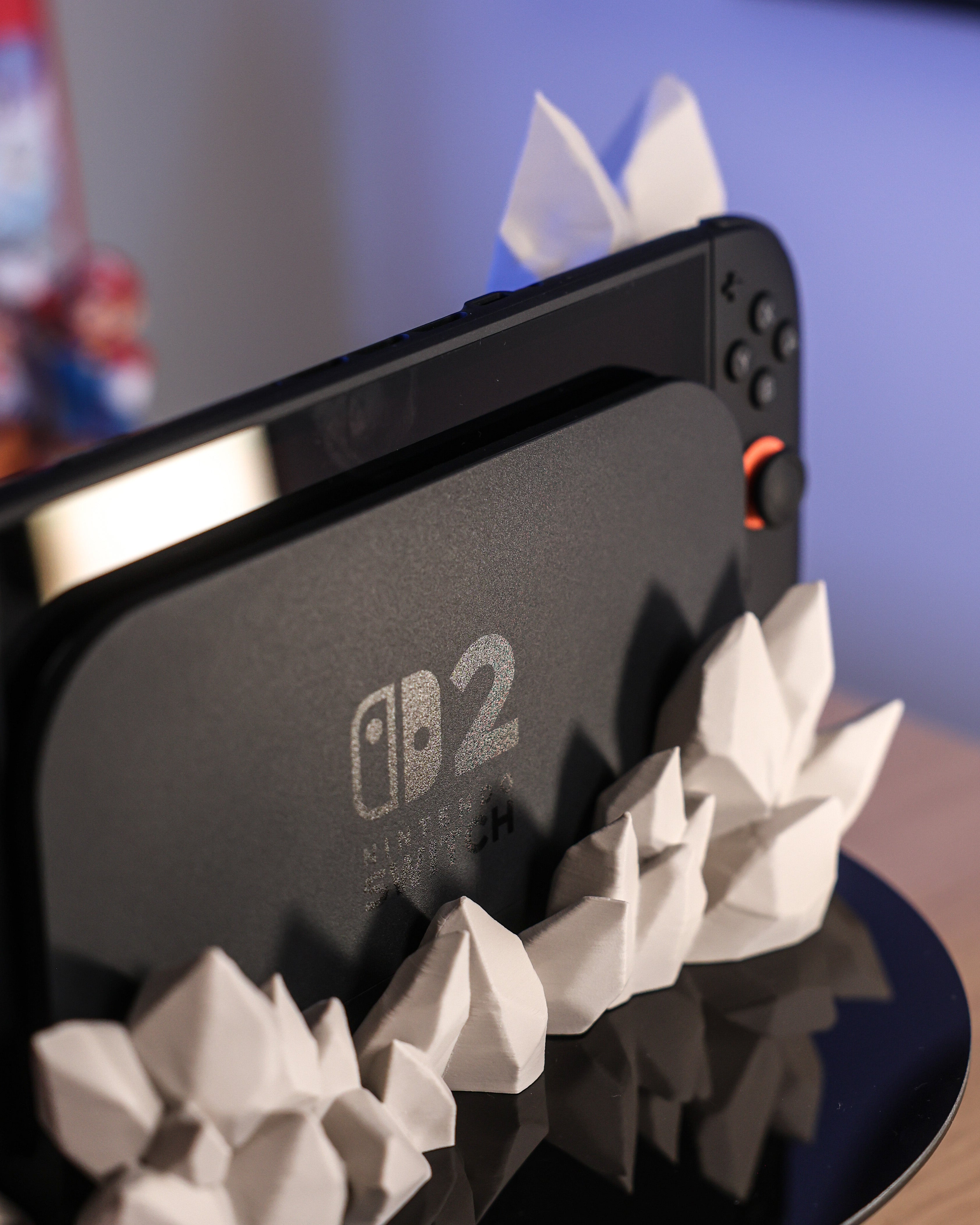 Elegante soporte de cristal para base de Nintendo Switch 2