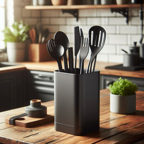 Soporte Moderno Cuadrado para Utensilios de Cocina