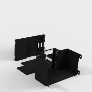 Carcasa para carril DIN para monitor digital de temperatura LCD