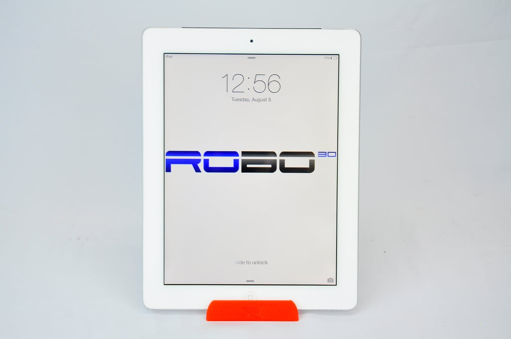 Elegante soporte para iPad y tabletas: compatible con materiales PLA, ABS y Laywood