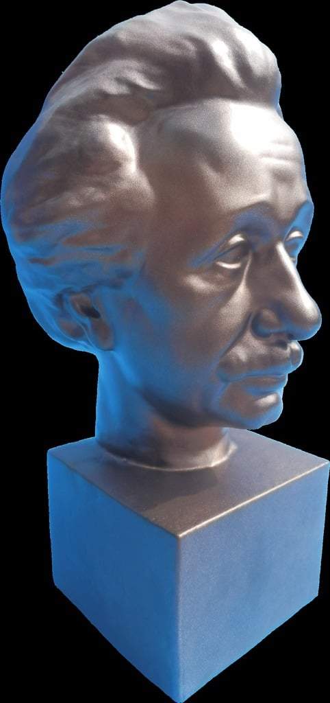 Escaneo 3D del busto de Albert Einstein - Estatua de bronce para imprimir
