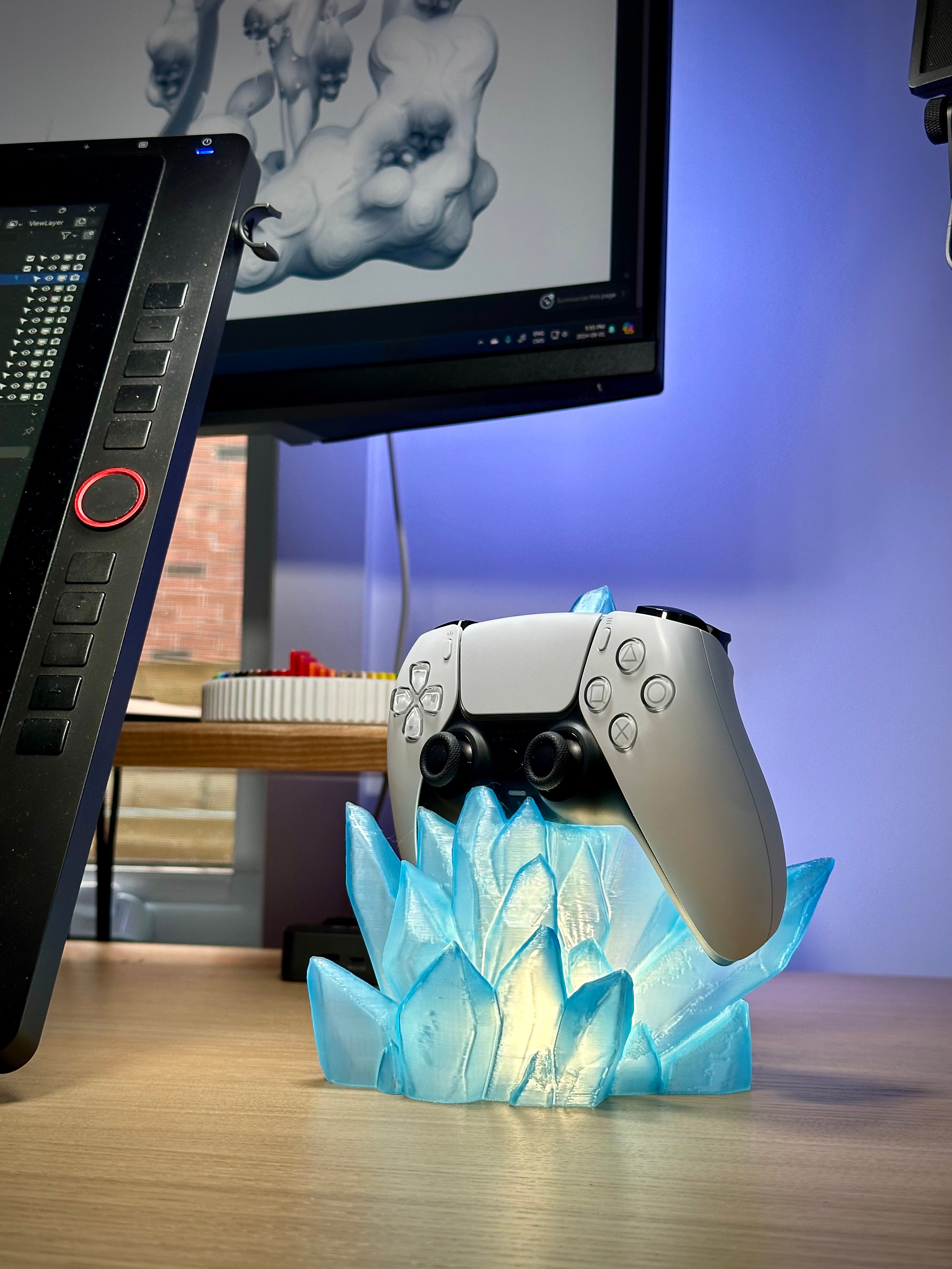 Soporte para mando Crystal con iluminación LED