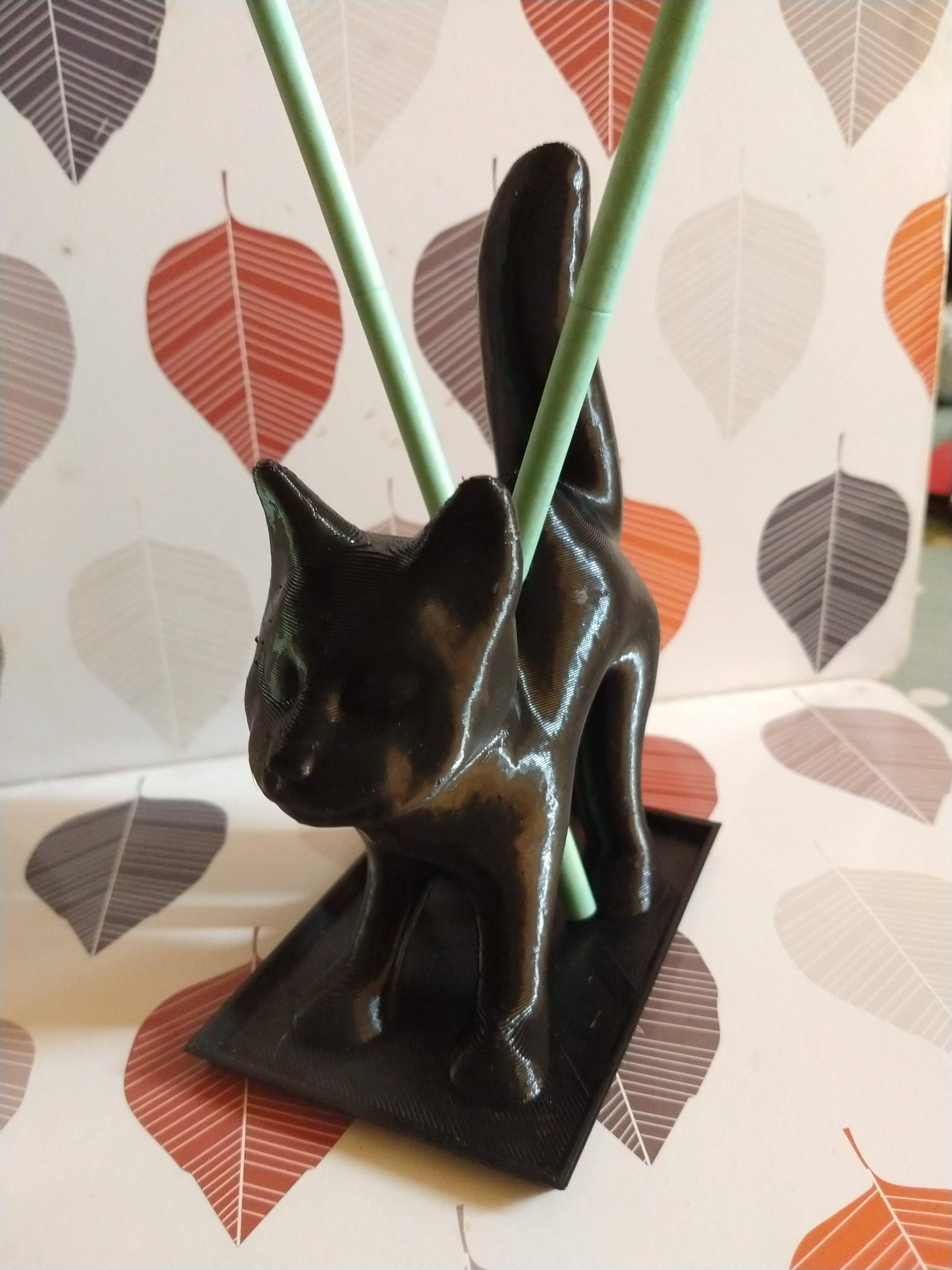 Soporte para varillas de incienso y perfume con forma de gato para Halloween