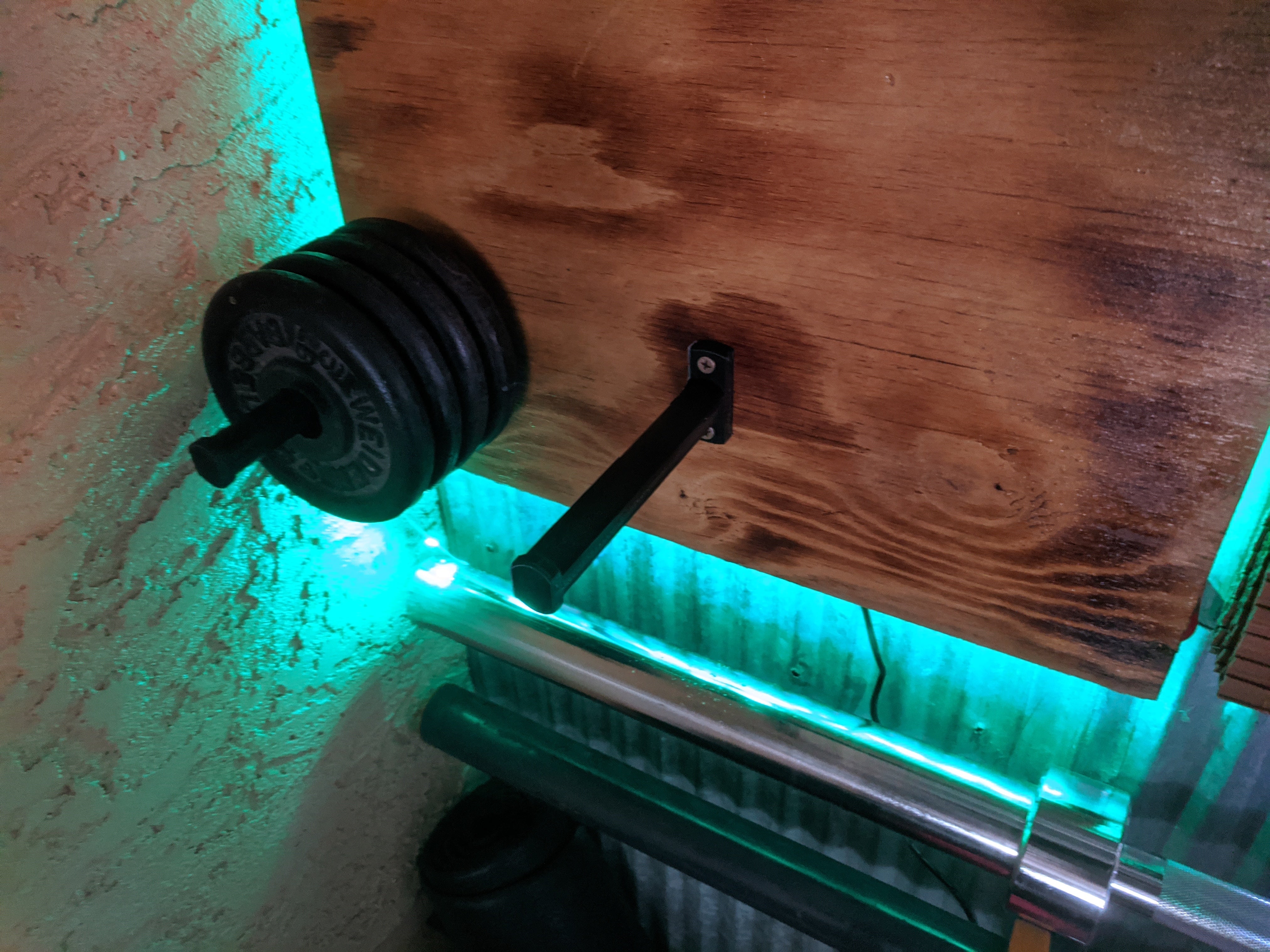 Pasador de almacenamiento de placas de peso para pared y Power Rack