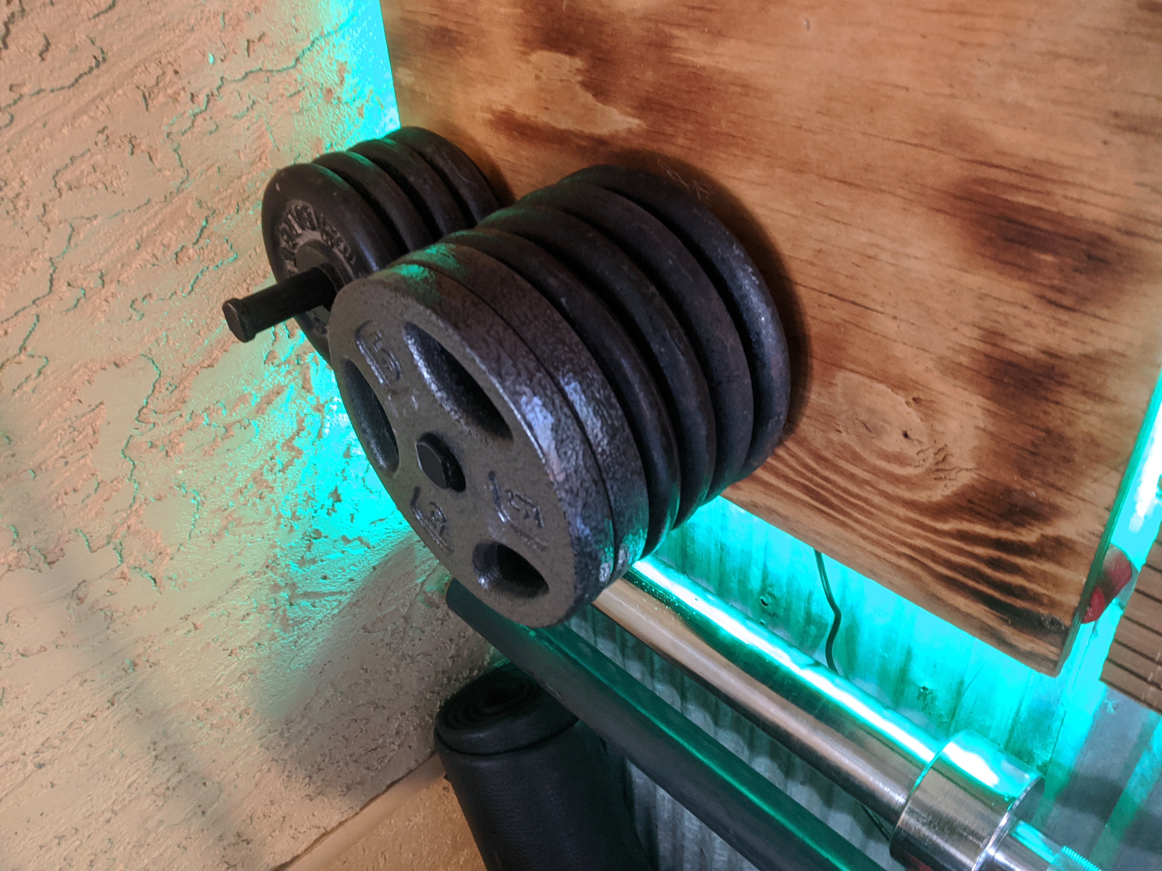 Pasador de almacenamiento de placas de peso para pared y Power Rack
