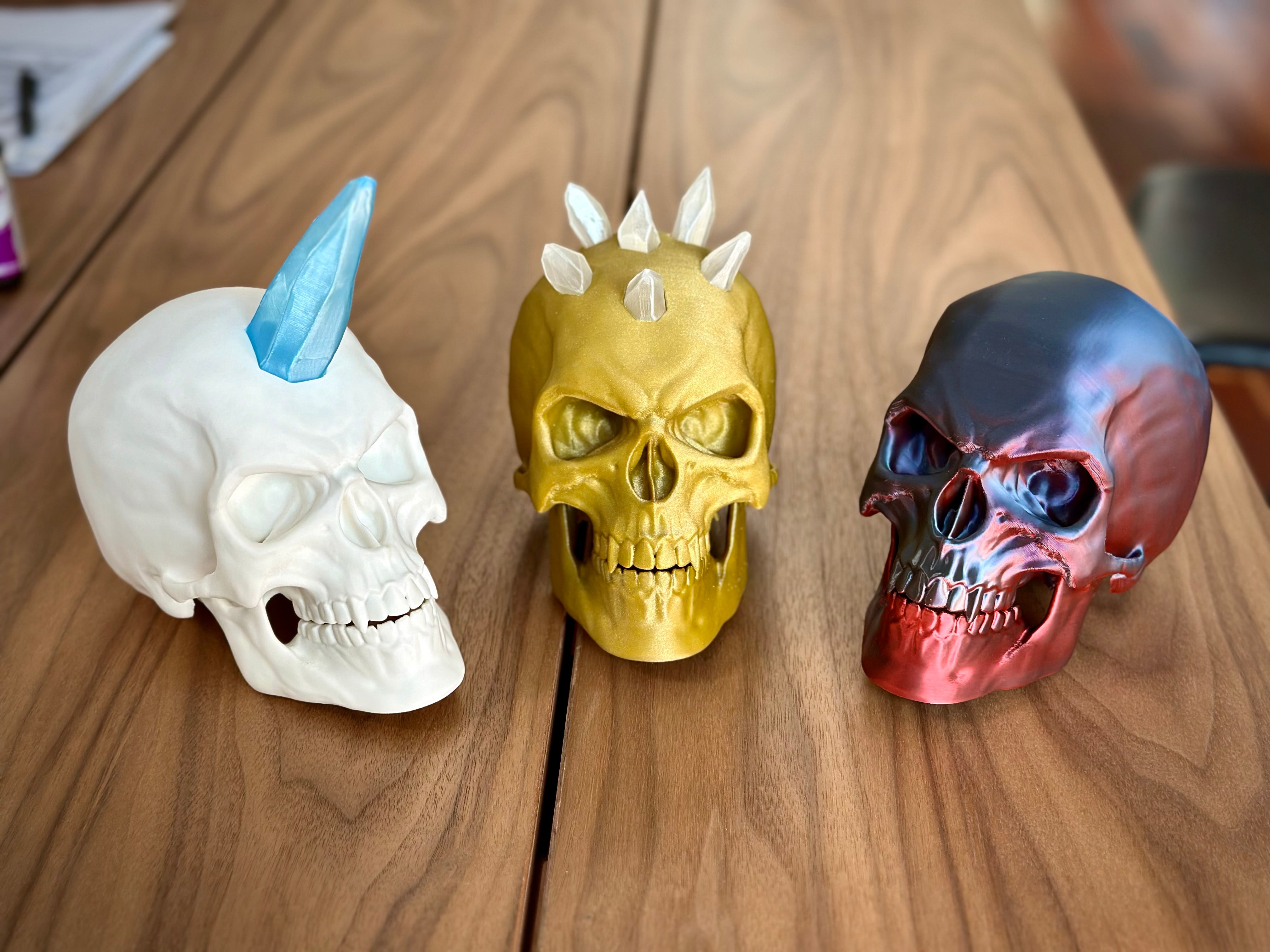 Calaveras articuladas para decoración de Halloween