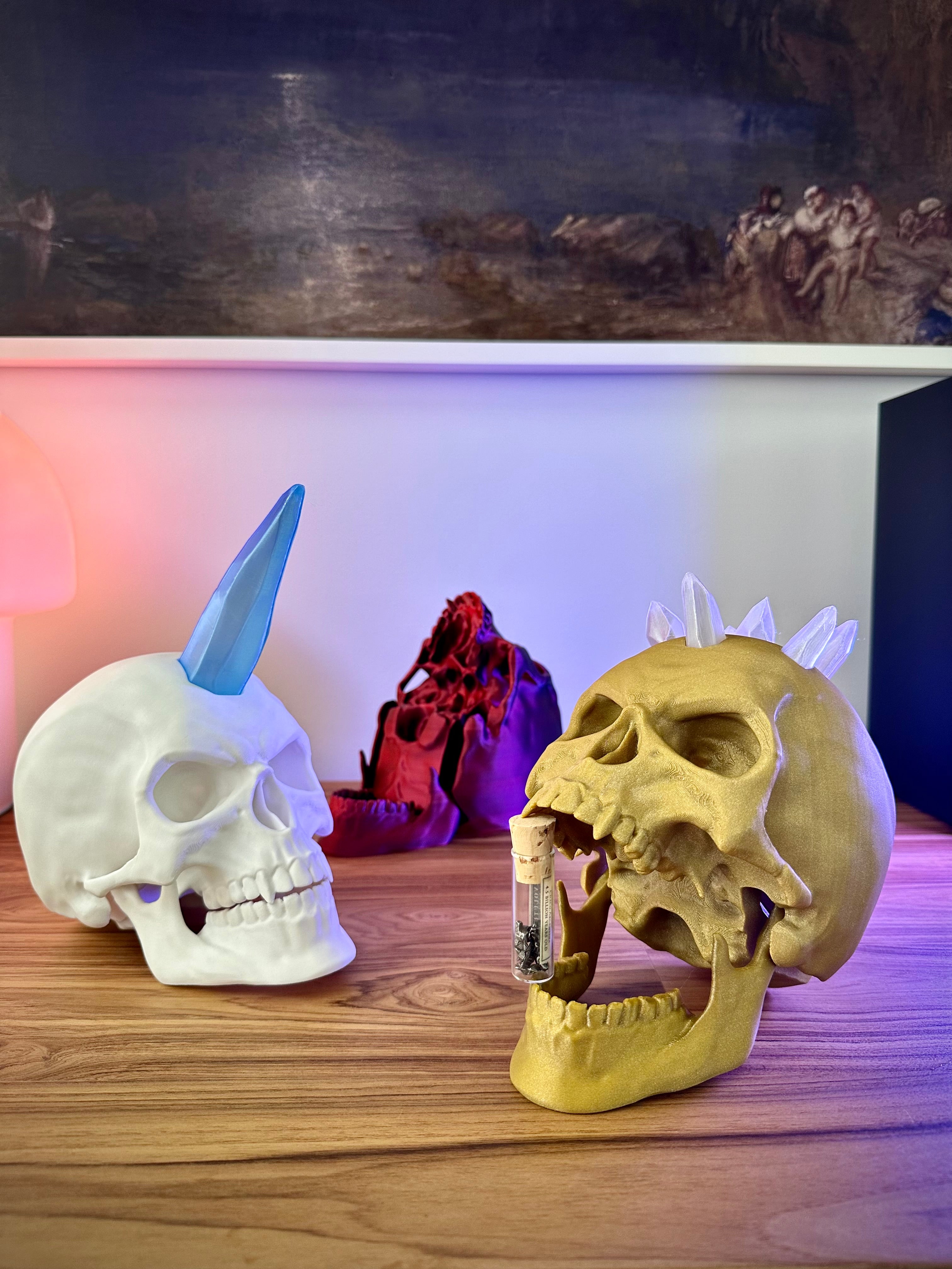 Calaveras articuladas para decoración de Halloween
