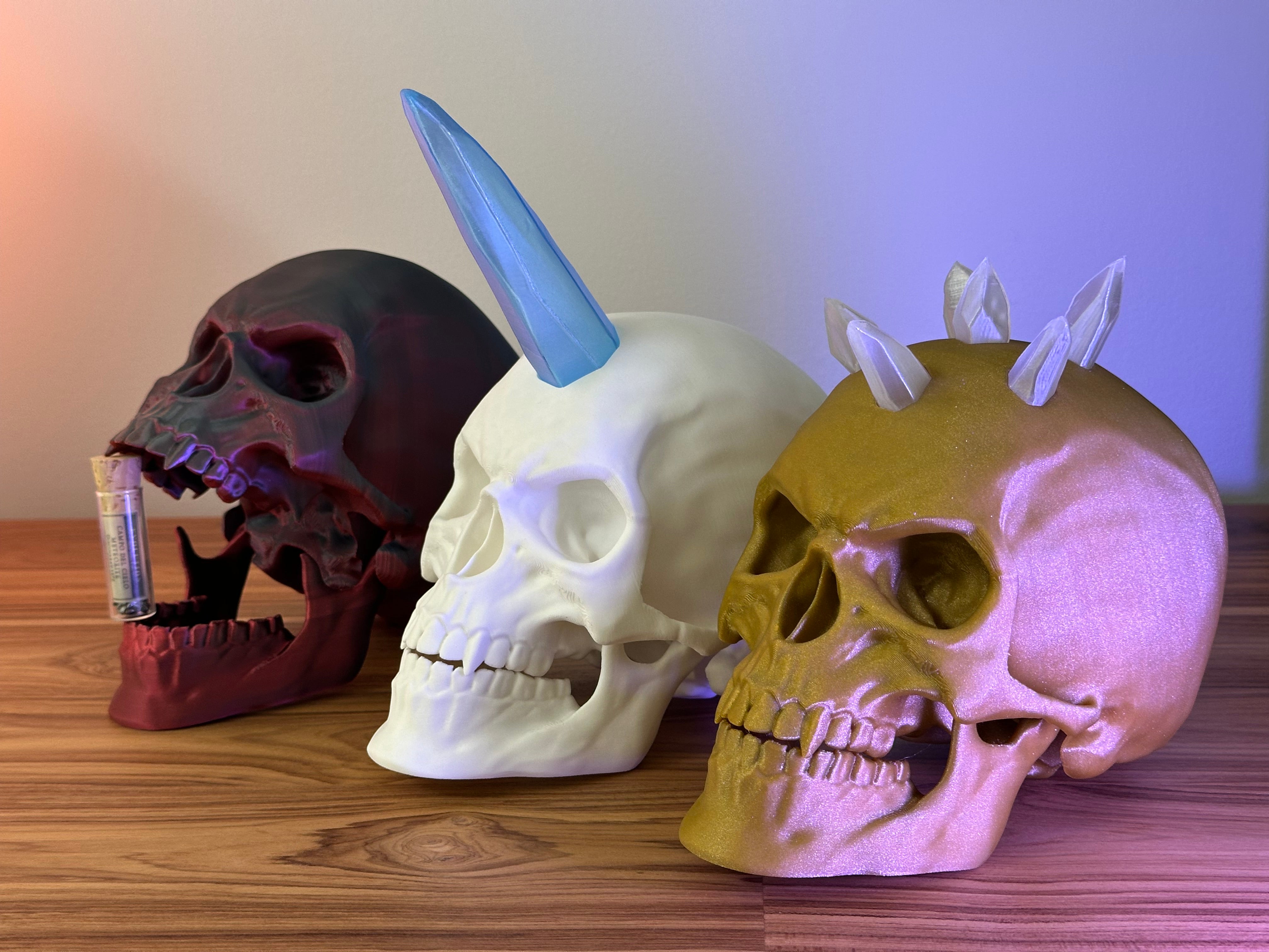 Calaveras articuladas para decoración de Halloween