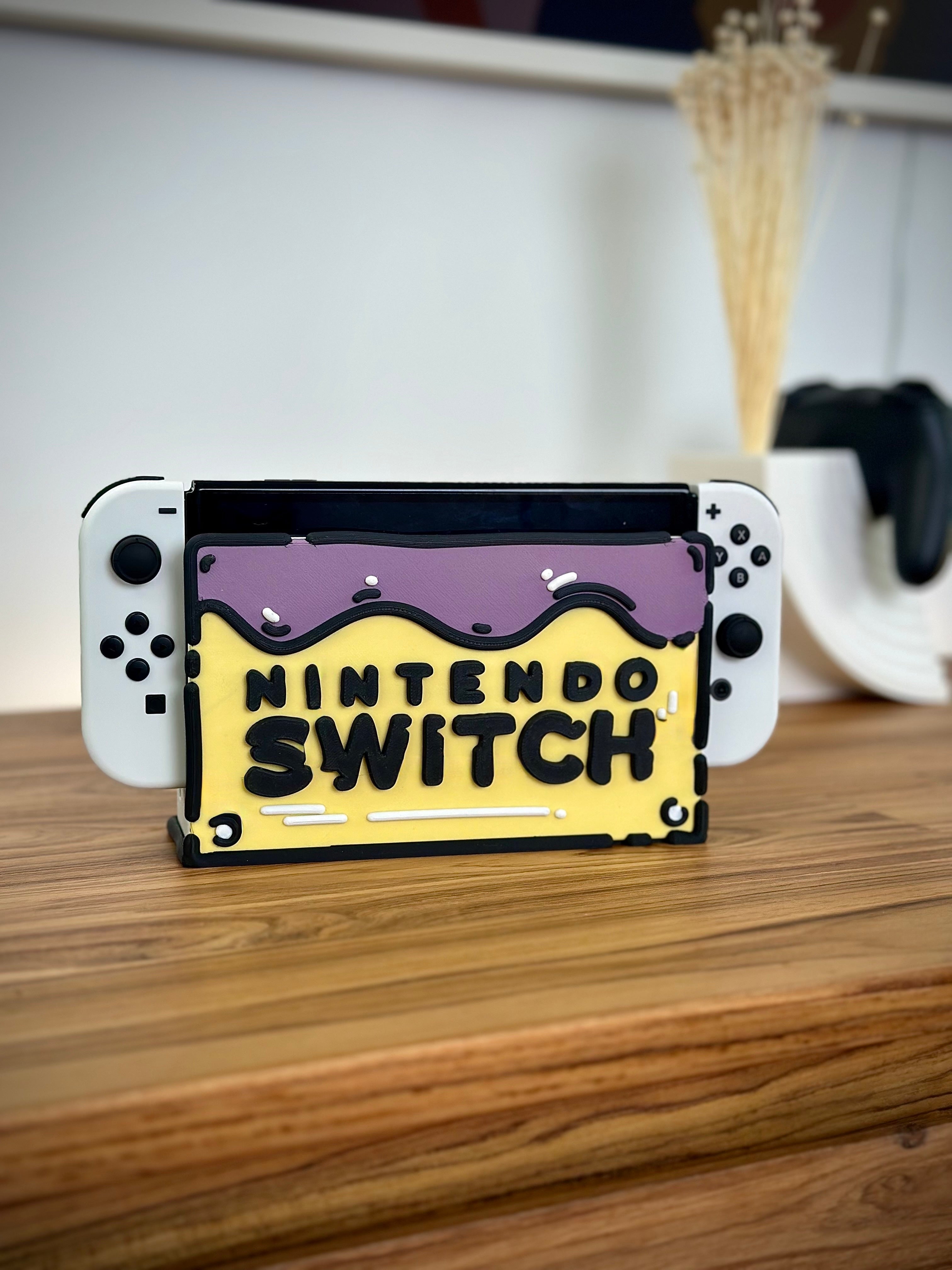 Placa frontal para Nintendo Switch/OLED con diseño de pastel de dibujos animados