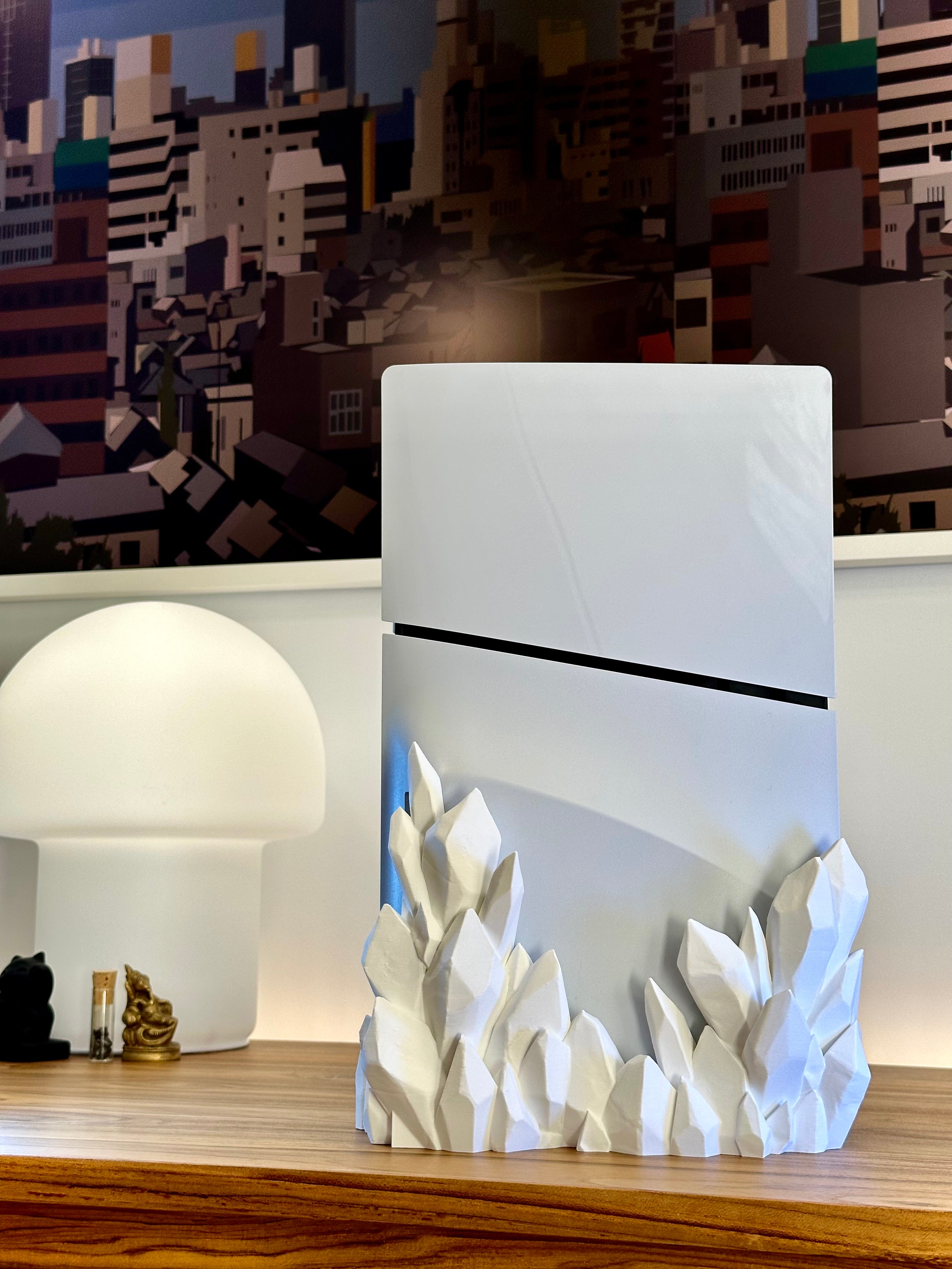 Soporte de cristal para PS5 Slim Digital y de Disco