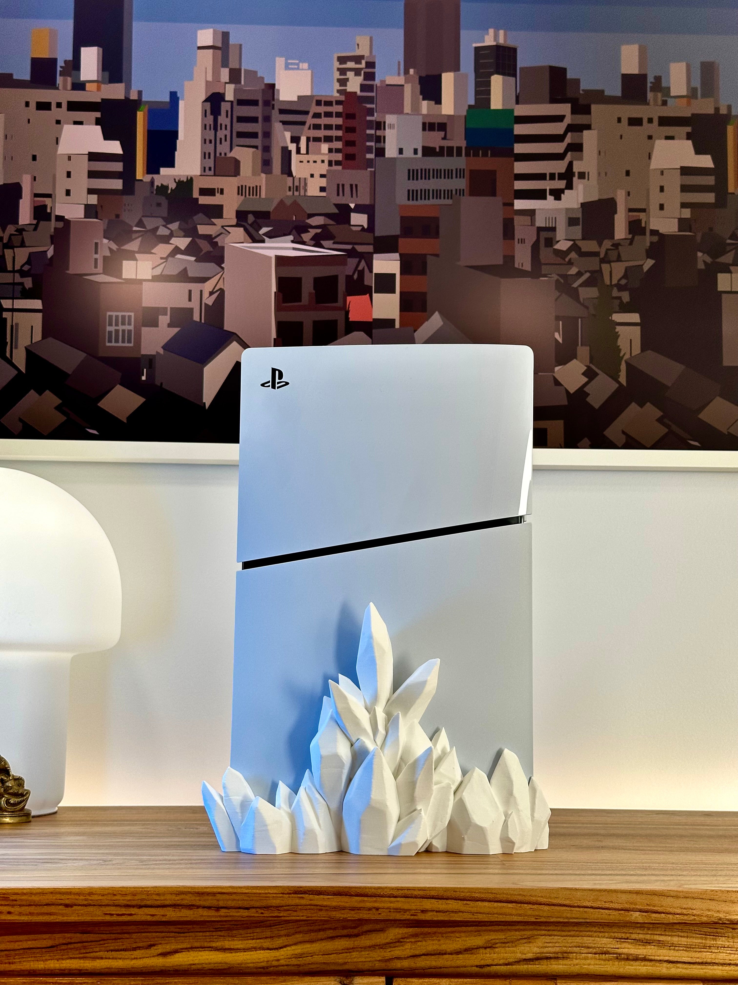 Soporte de cristal para PS5 Slim Digital y de Disco
