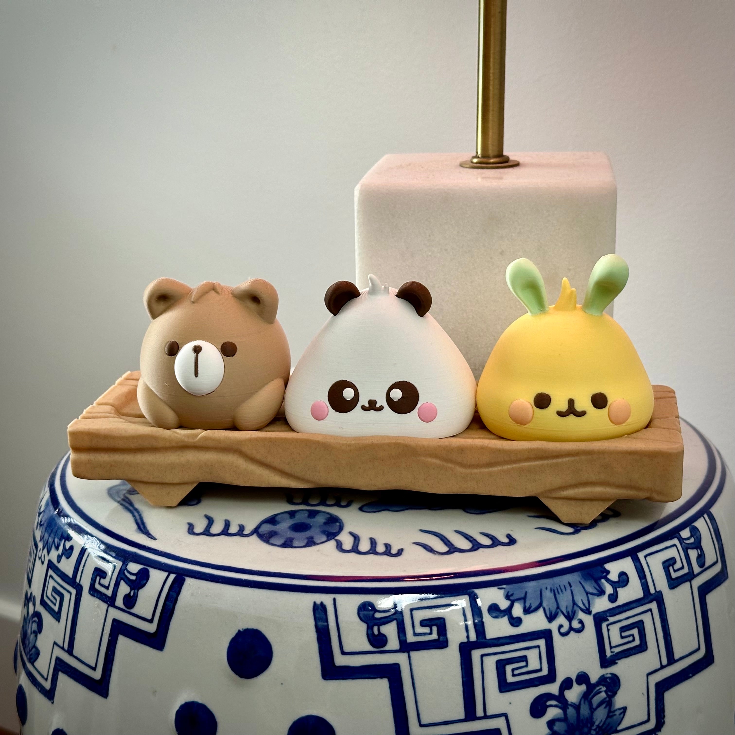 Tiernos Baoers Kawaii de Animales en Bloque de Madera