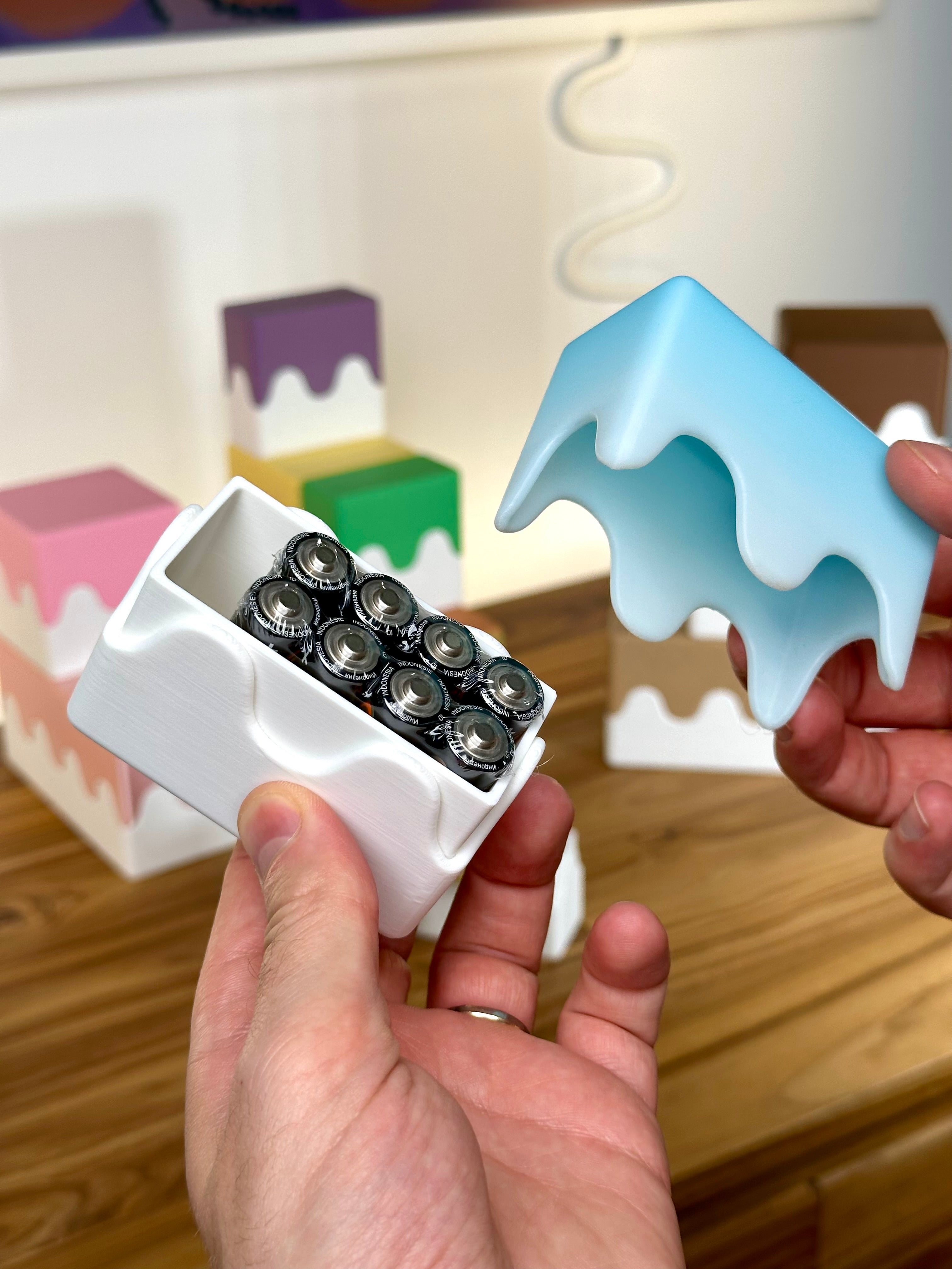 Lindas Cajas Apilables con Diseño Ondulado