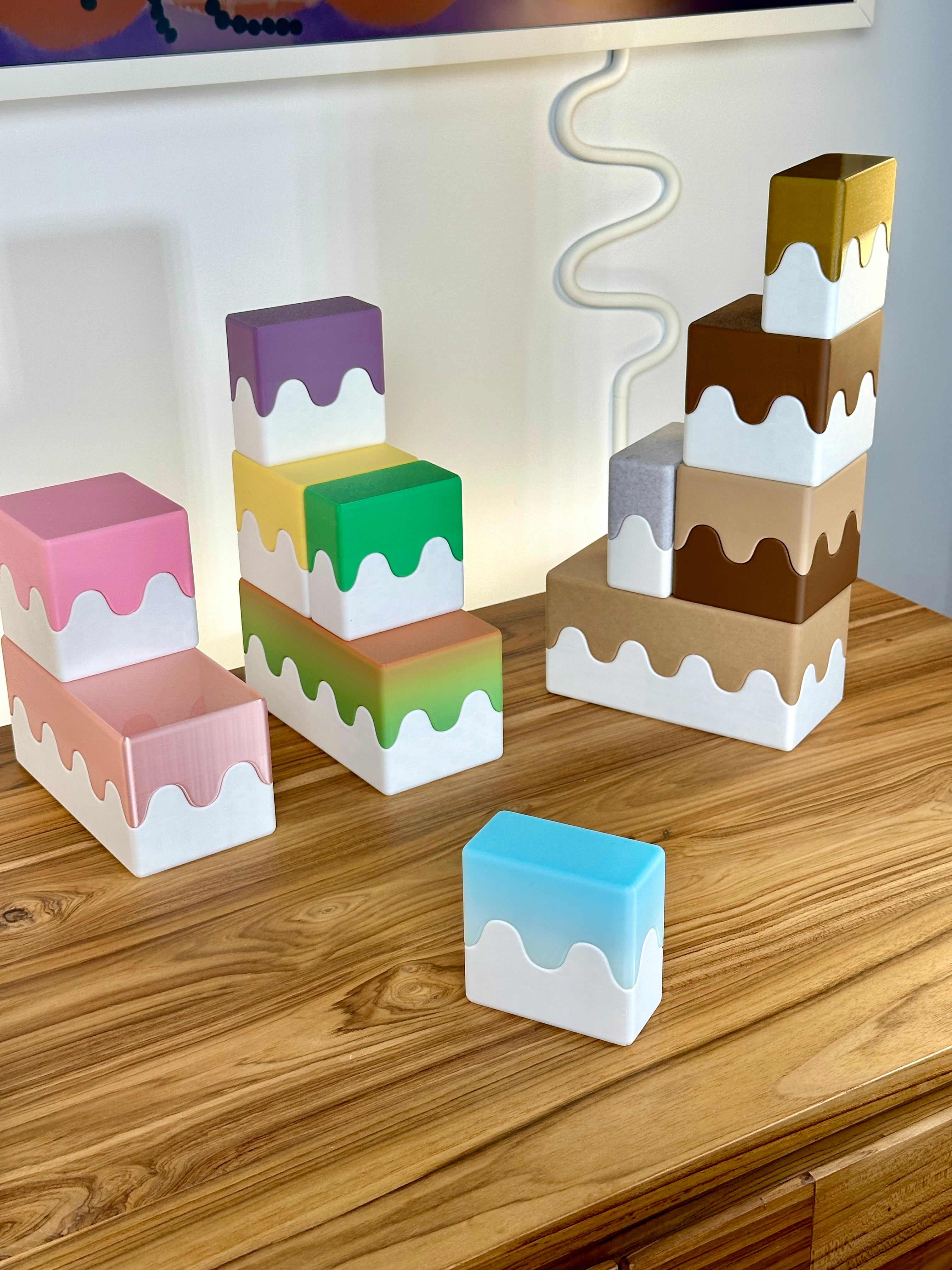Lindas Cajas Apilables con Diseño Ondulado
