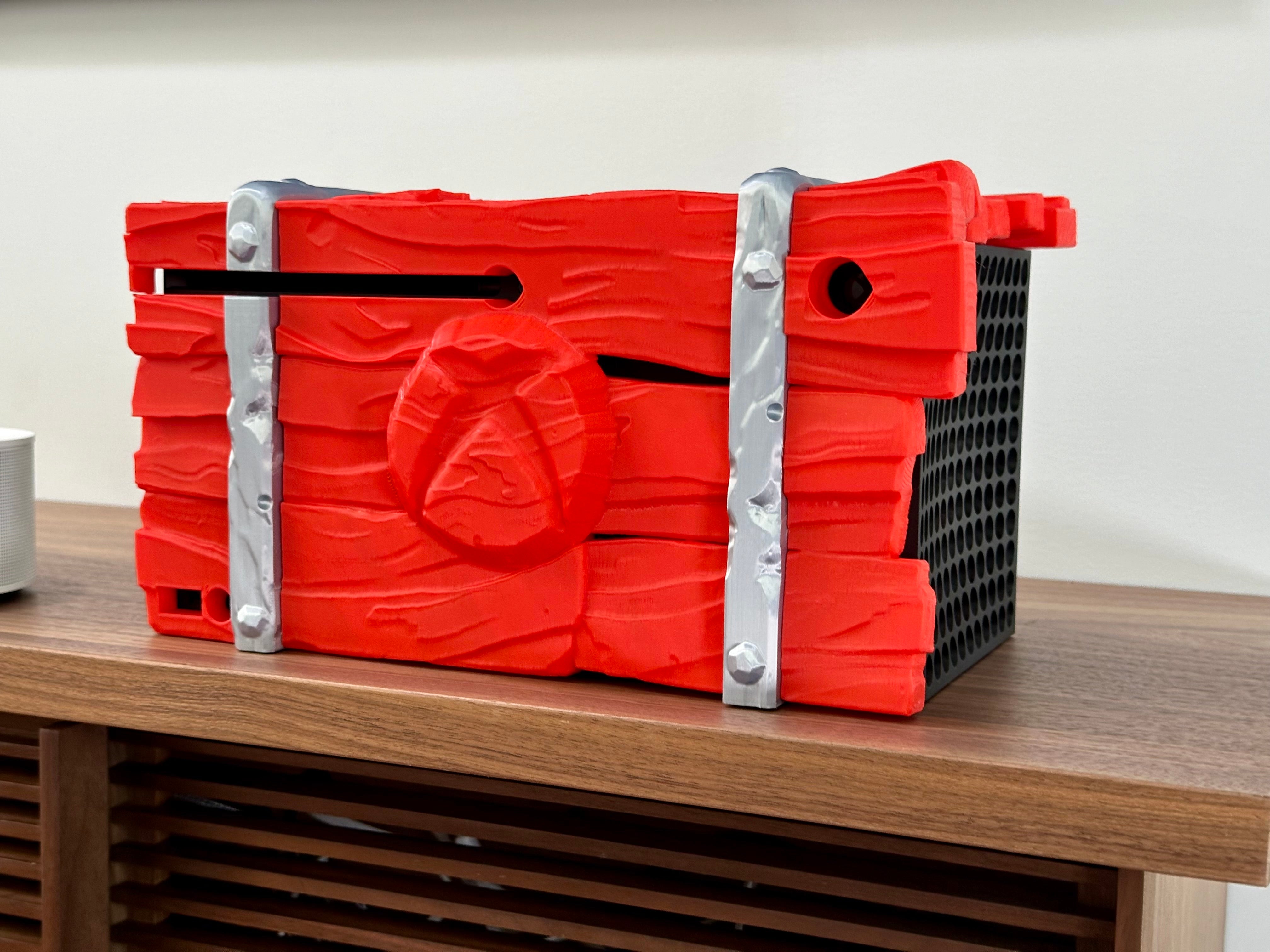 Soporte para Xbox Series X en diseño de madera