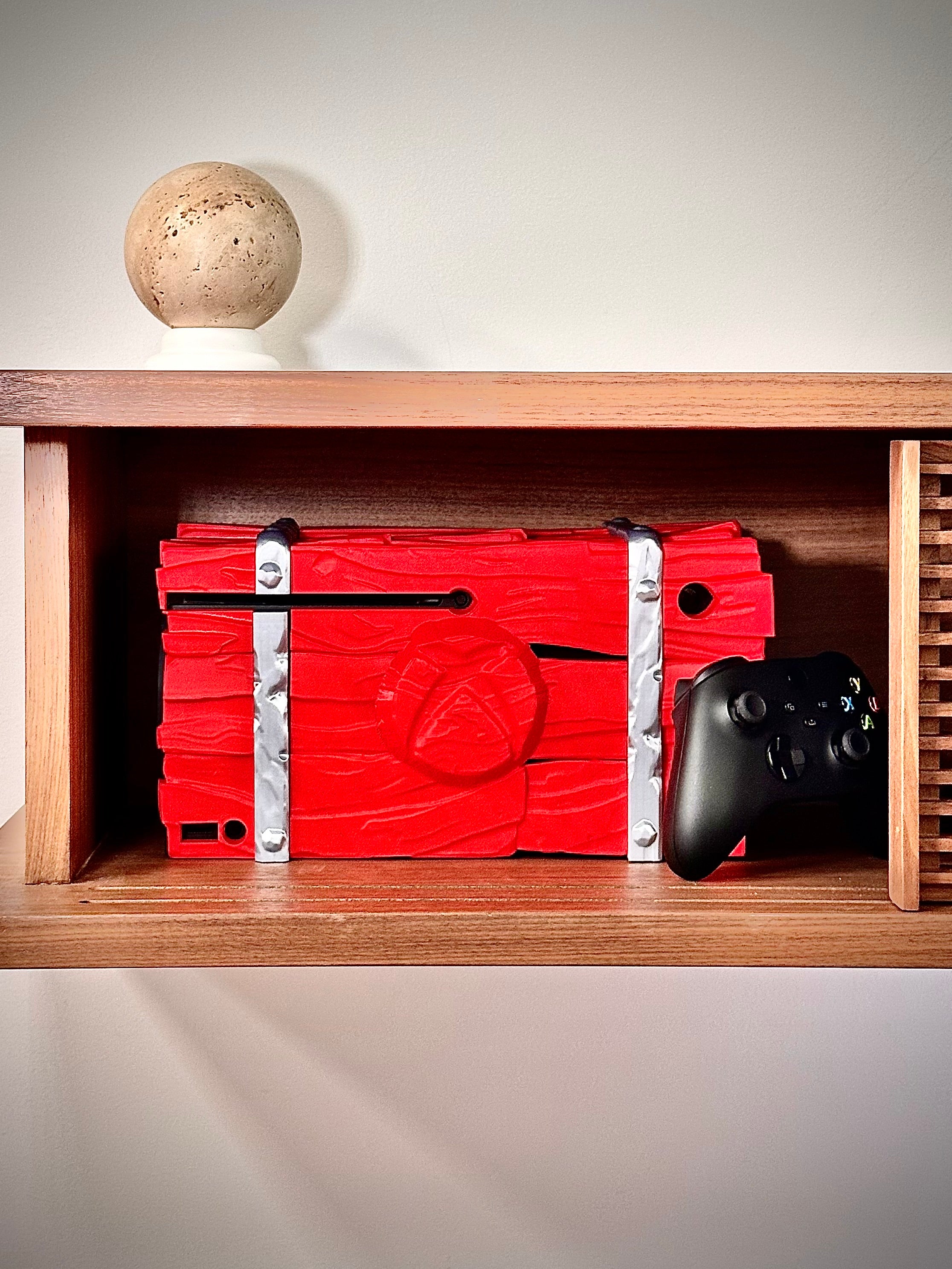 Soporte para Xbox Series X en diseño de madera