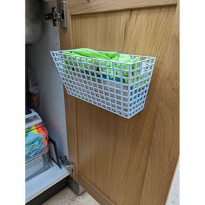Pequeña cesta de almacenamiento para el interior de las puertas de los armarios