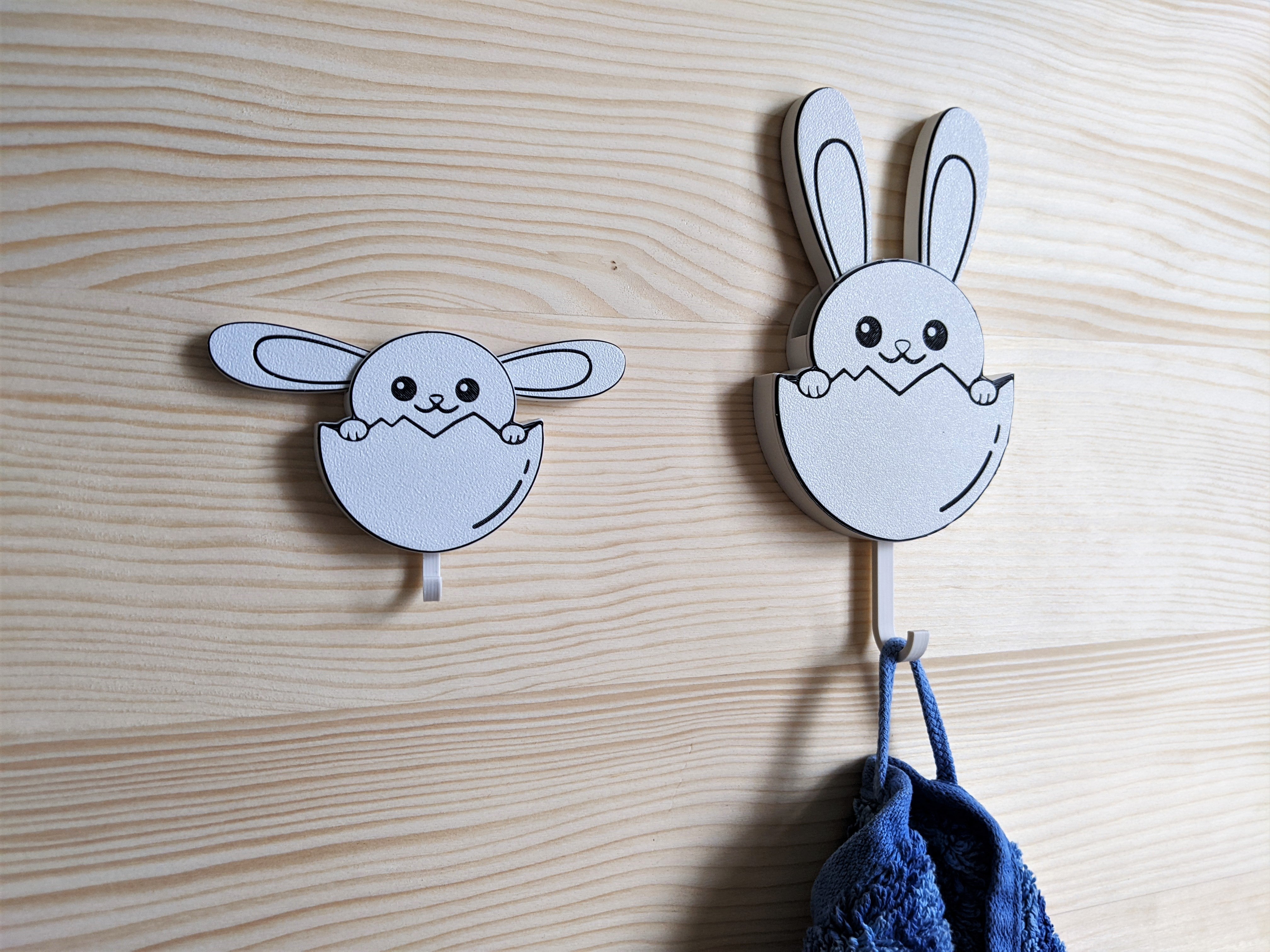 Lindo colgador de pared de conejo: llavero y decoración para el hogar