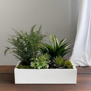 Jardinera rectangular moderna de diseño minimalista