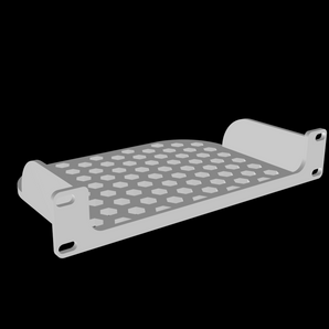 Estante de montaje en rack de 10 pulgadas