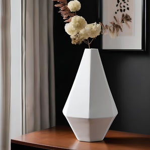 Florero minimalista octogonal para decoración moderna
