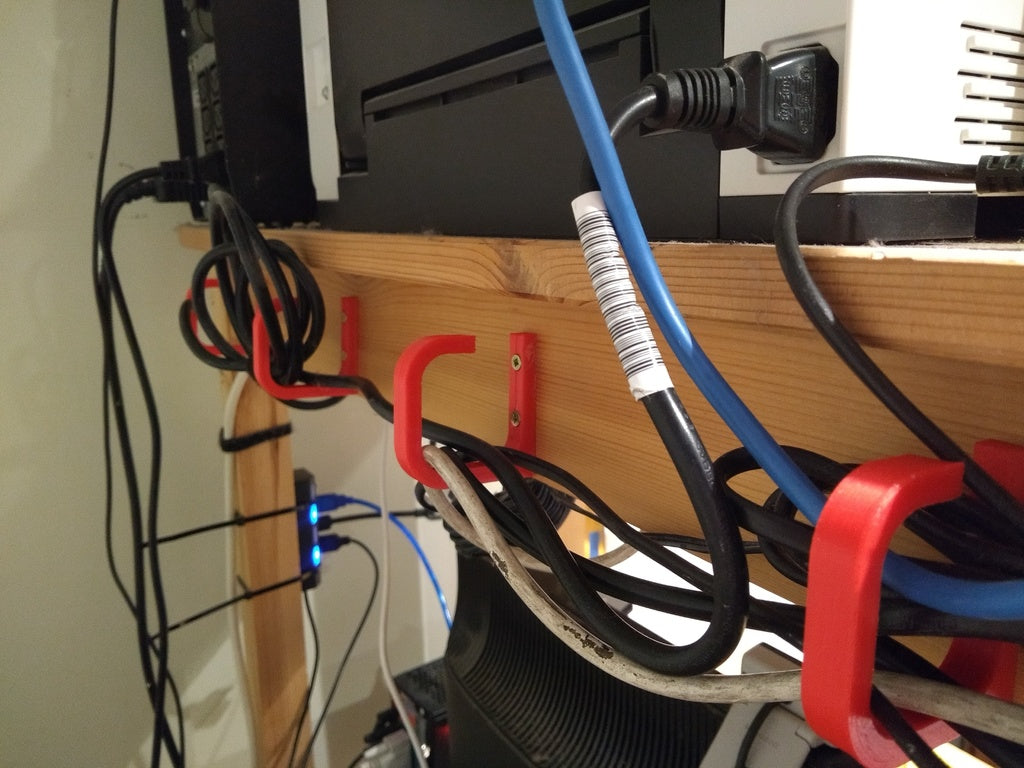 Clips para cables: soporte para cables montable con tornillos
