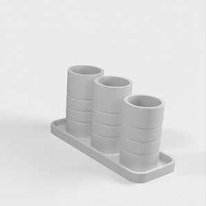 Organizador de baño para cepillos de dientes y bastoncillos de algodón