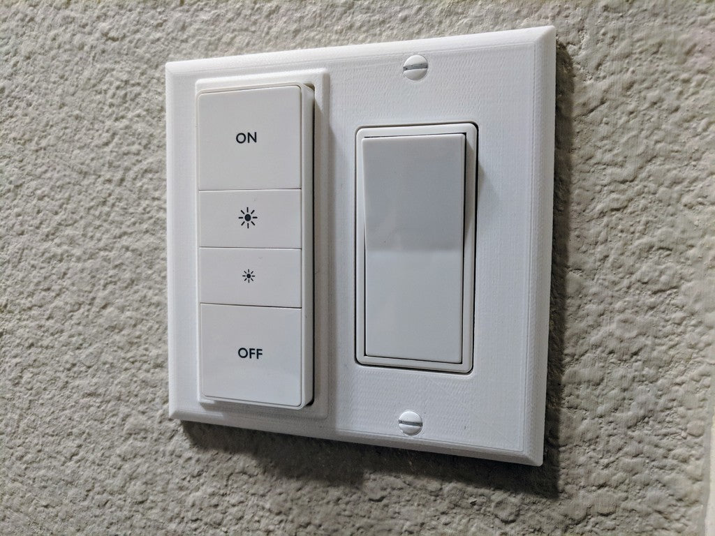 Placa de interruptor de pared doble para mando a distancia Philips Hue