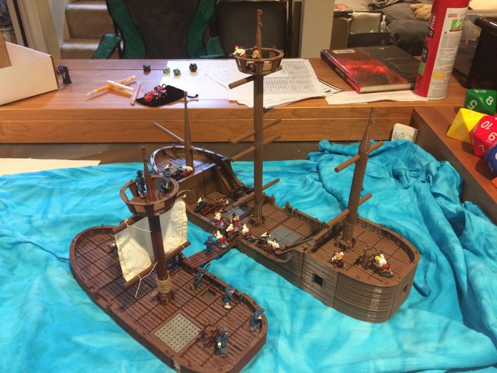 Miniatura de barco de 28 mm, PARTE 2: Cubiertas elevadas
