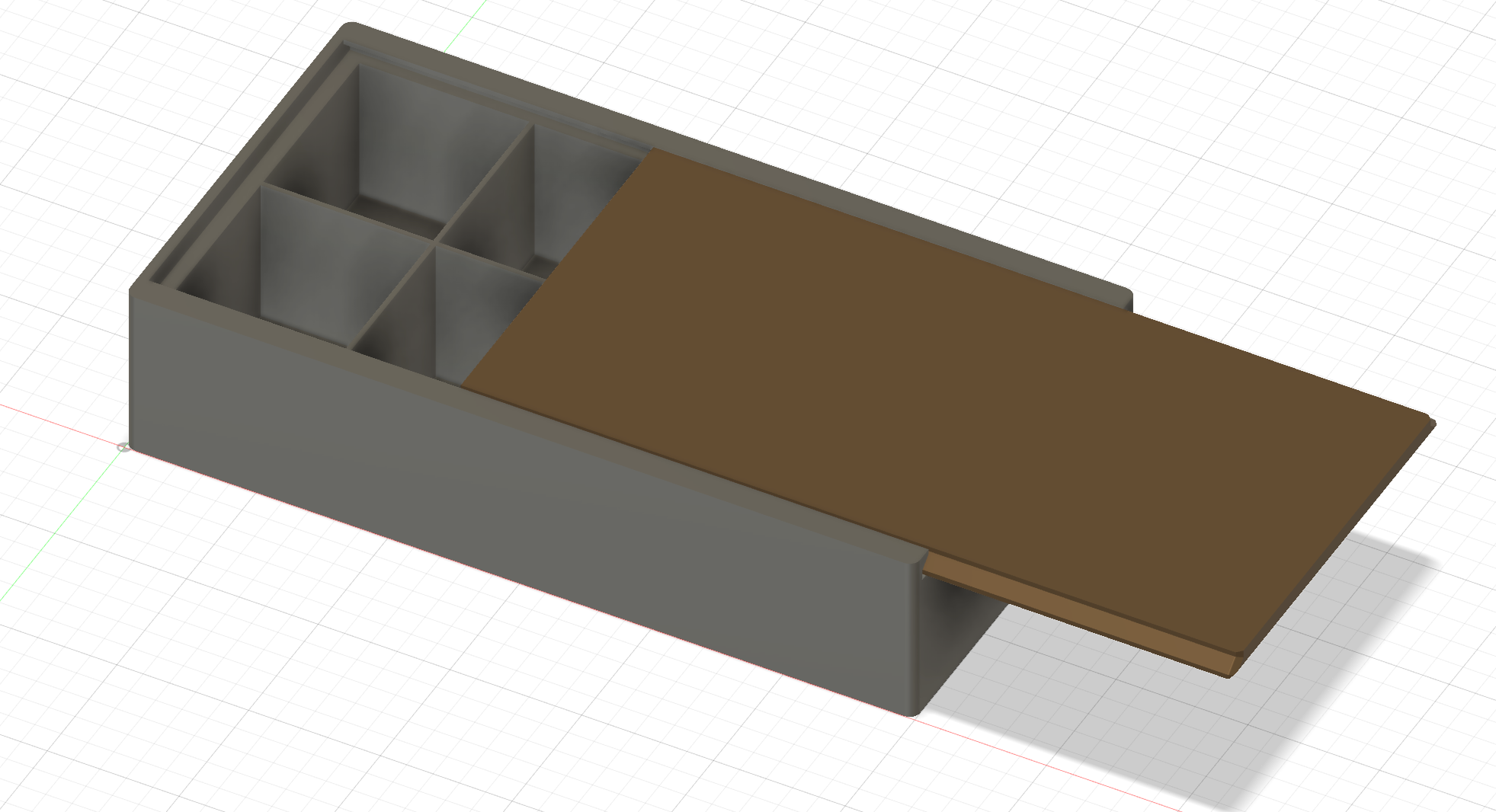 Caja de almacenamiento para tornillos y piezas pequeñas con tapa deslizante