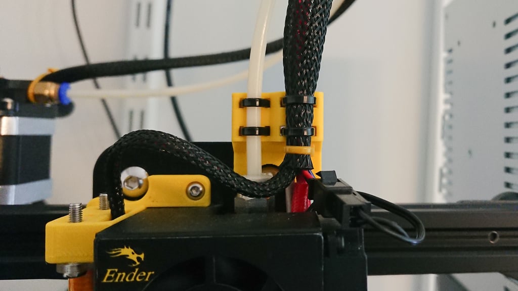 Soporte para tubo y cables Hotend Bowden con alivio para Creality Ender 3