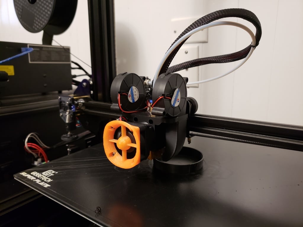 Soporte de actualización para Geeetech A10/A30: Soporte para Hotend E3D V6 y ventilador Dual 5015