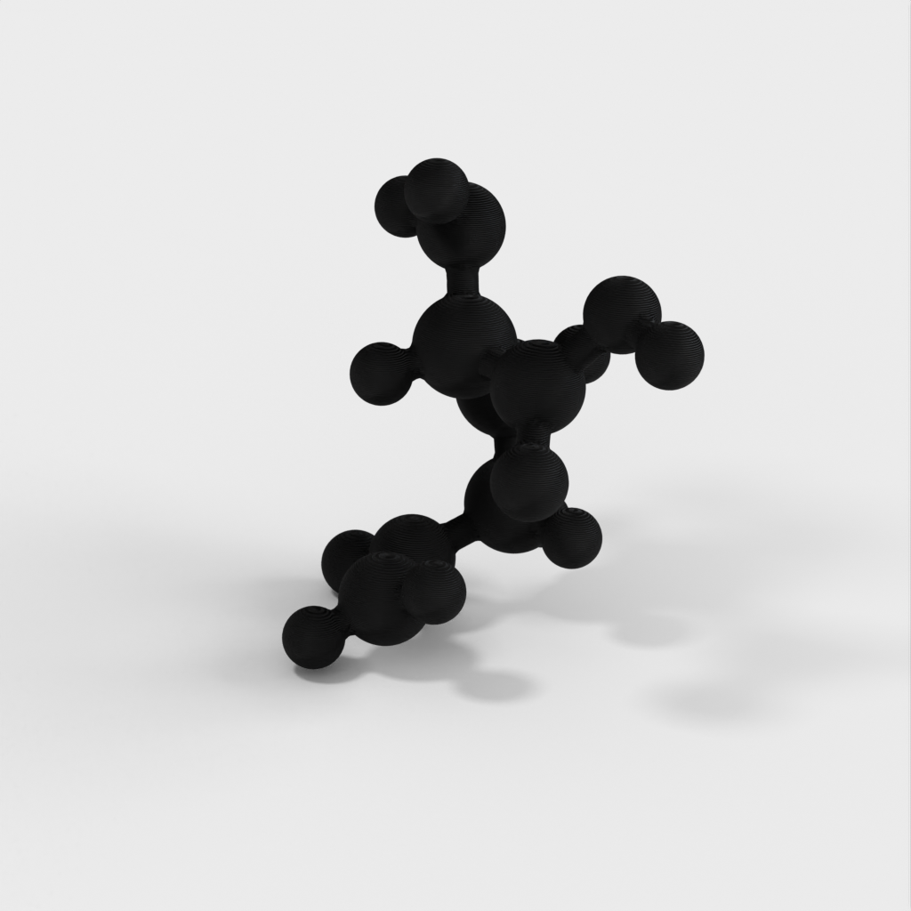 Modelo molecular - Glutamina - Modelo a escala atómica