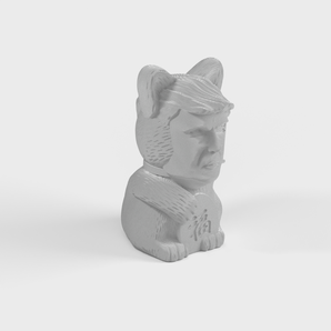'Gato Trump: divertida estatua del gato y Trump'