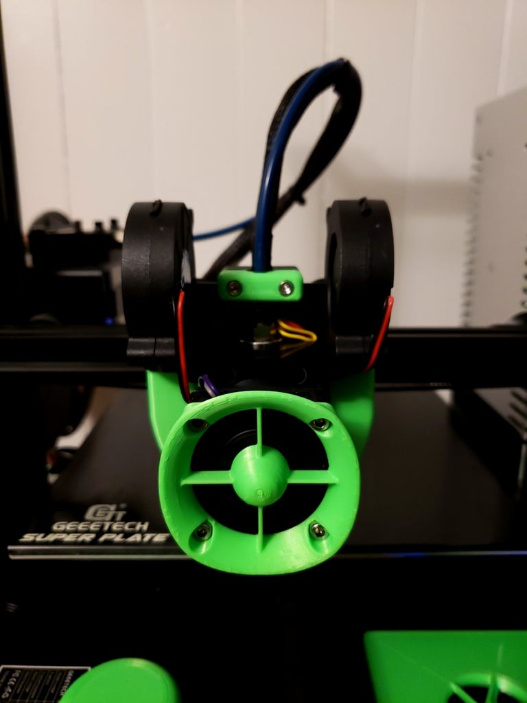 Soporte de actualización para Geeetech A10/A30: Soporte para Hotend E3D V6 y ventilador Dual 5015