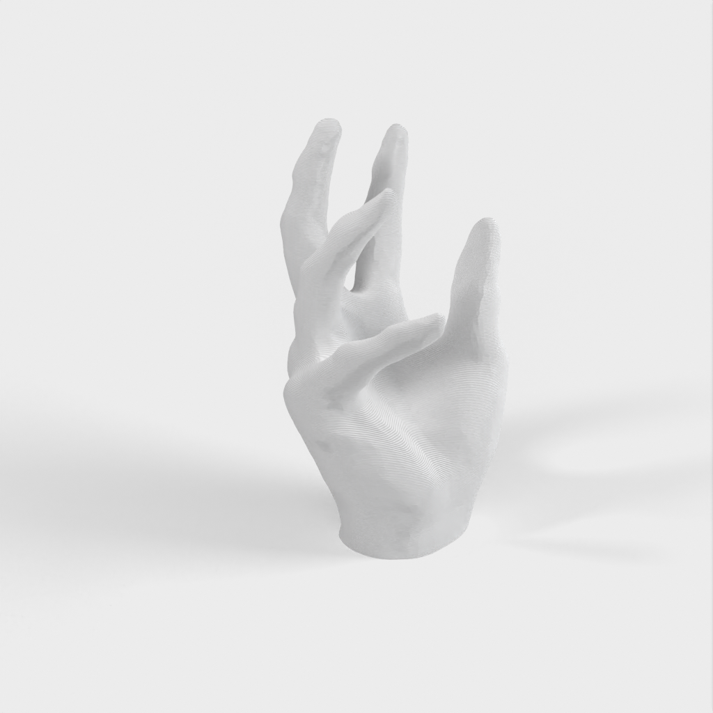 Soporte para iPhone escaneado en 3D con forma de mano