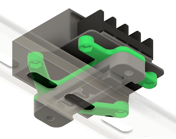 Soporte de convertidor Tobsun 5V DC para carril DIN